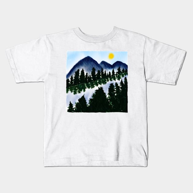 Forest Art Kids T-Shirt by Shop Ovov